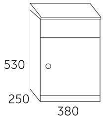 Pakketbrievenbus Allux 500 zwart