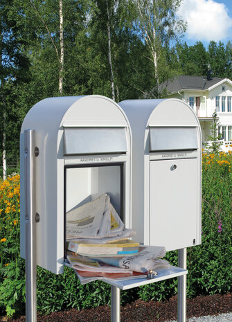 Het eens zijn met Raad Werkloos Brievenbus Bobi Grande Wit - Postboxstore