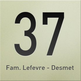 Huisnummer champagne glanzend 2