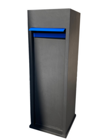 Brievenbus Cambridge met klep blauw