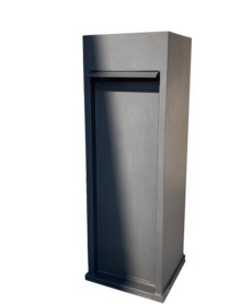 Brievenbus Cambridge met klep zwart