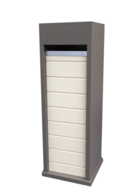 Brievenbus York stripes pastorijbeige