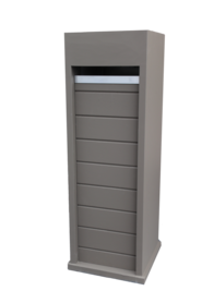 Brievenbus York stripes cottage bruin